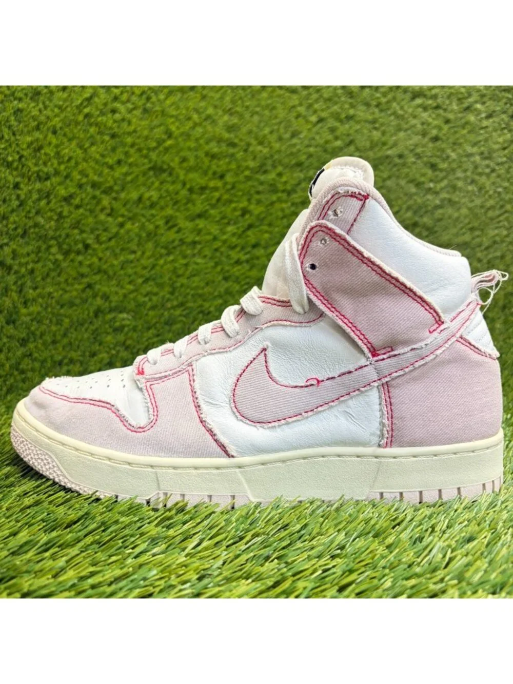 Nike Dunk 1985 Hi Mens Size 8 Pink White Athletic Walking Leather Shoes Sneakers